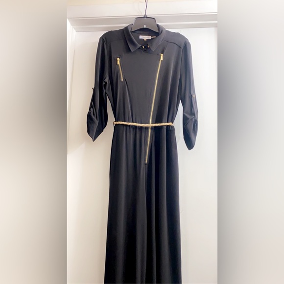 NWOT Calvin Klein Women's Black Jumpsuit (belt is not included) Fit L/XL - Picture 4 of 5